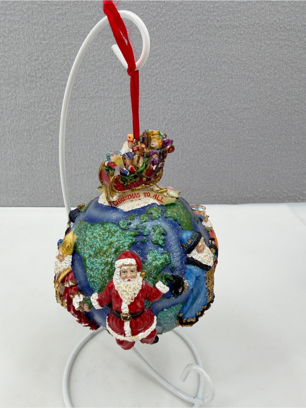Christopher Radko Santa's Around the World 2001 Resin Hanging Christmas Ornament